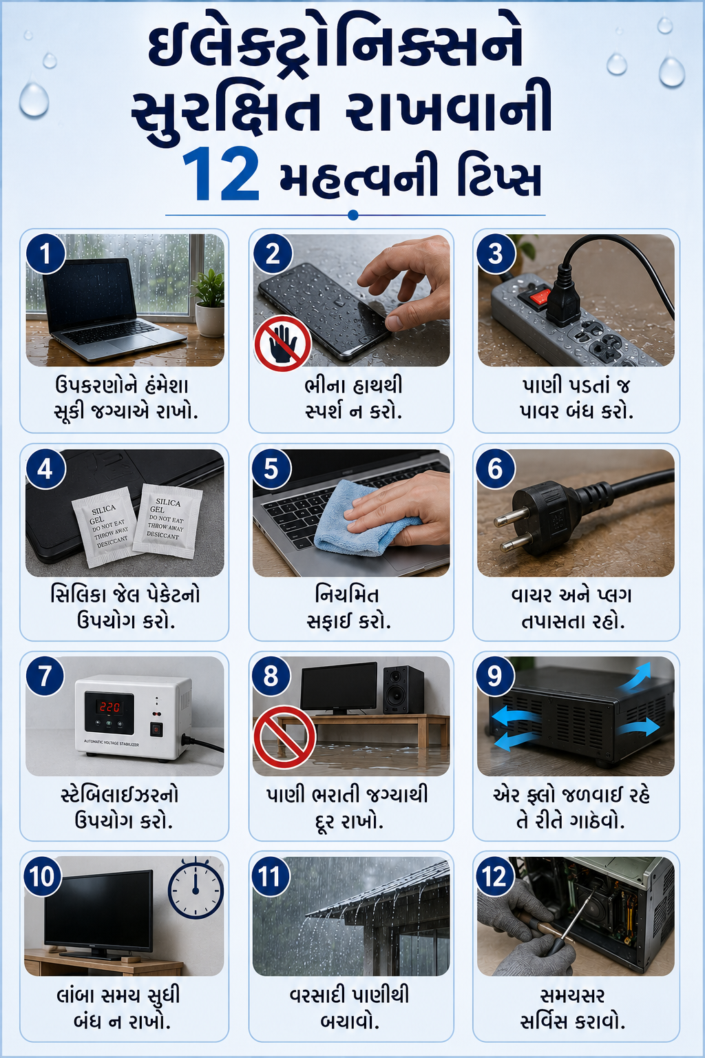 ચોમાસા (Monsoon) માં ઇલેક્ટ્રોનિક્સ બચાવવાની 12 શક્તિશાળી ટિપ્સ: ભેજ અને પાણીથી બચાવો, નહીં તો થઈ શકે મોટું નુકસાન