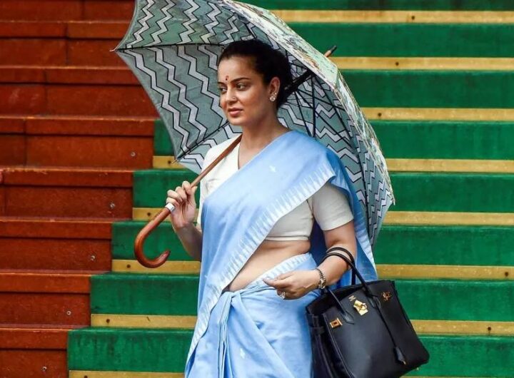 Kangana Ranaut's 56 lakh look : 35 લાખની બેગથી 21 લાખની ઘડિયાળ સુધી, સાડી સાથે ₹6 હજારની છત્રી પણ ખાસ